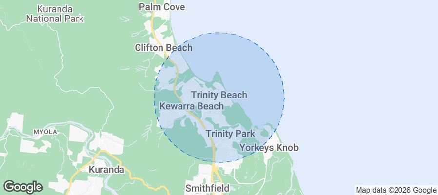 Trinity Beach Airbnb map